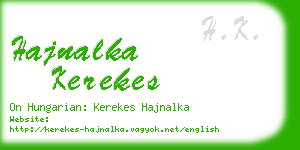 hajnalka kerekes business card